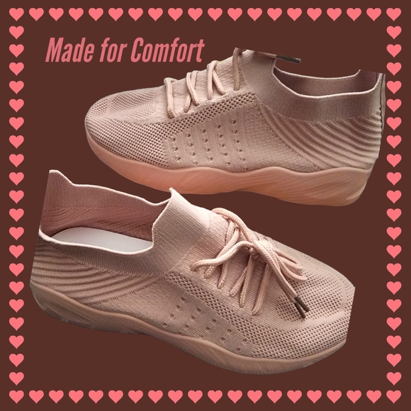NWT!! Women's Trendy Fashion Laced Up Sporty Platform Pretty in Pink Shoes!!✨️🏃 - Picture 8 of 8